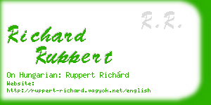 richard ruppert business card