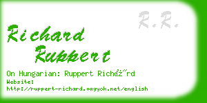 richard ruppert business card